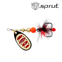 Блесна Sprut Alba Ball System Spinner №1 3.5г/BKGR