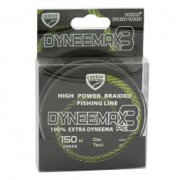 Шнур плетеный Сondor Dyneemax 8 d-0,180 мм L-150 м, цвет зеленый, разрывная нагрузка 15,00 кг