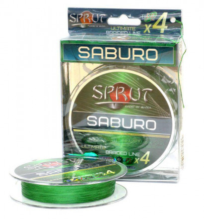 Леска плетеная SPRUT Saburo Soft Ultimate X 4 Dark Green 0.14 95м
