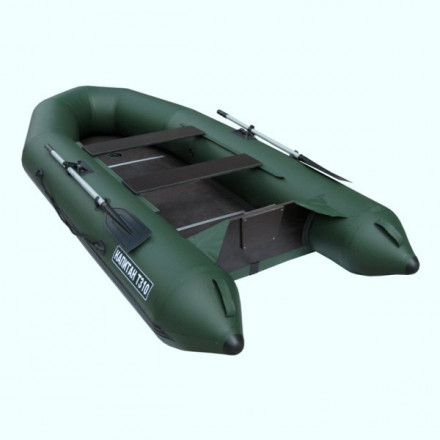 Лодка ПВХ Тонар надувная Капитан-Т290 киль+пол зеленая (под мотор до 5 л.с)