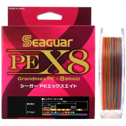 Шнур Seaguar PE X8 Grandmax цв.multiColor 150м р-р 0,6, 0,128мм