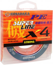 Леска плетеная KOSADAKA Super PE X4 orange 0.25 150м