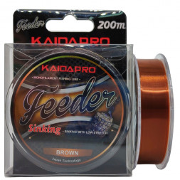 Фидерная леска KAIDA FEEDER SINKING BROWN цвет бургундия 200 M 0,261 мм