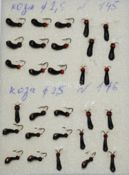 Мормышка вольфрамовая Коза 2.5 уралка перевертыш с коронкой Медь 146