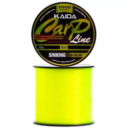 Монофильная леска для рыбалки KAIDA Леска CARP LINE Sinking 300м Fluo Yellow 0.261 мм