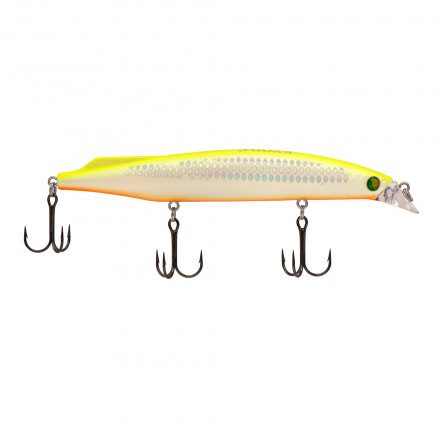 Воблер KYODA Sibas Minnow-125F 12,5 см 22 гр цвет P277-1, заглубление 0,6-0,8 м