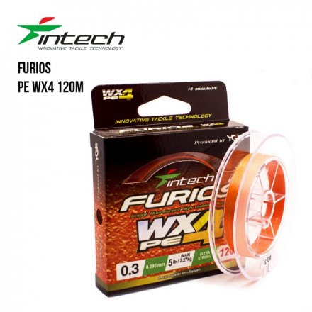 Шнур Intech Furios PE WX-4 150м р-р 1,0, 0,165мм