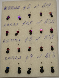 Мормышка вольфрамовая Капля 2.5 черная 836