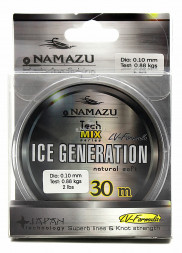 Леска Namazu Ice Generation, L-30 м, d-0,08 мм test-0,44 кг, прозрачная