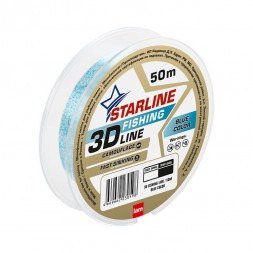 Леска IAM Starline 3D Fishing Line 50m, диаметр 0,10 мм Голубой