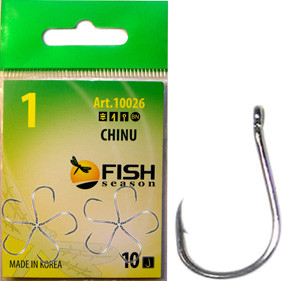 Крючок FISH SEASON Chinu-ring №0.1 BN 10шт 10026-001F