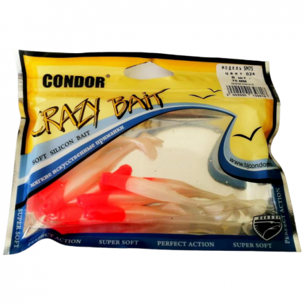 Виброхвост CONDOR Crazy Bait SM75 размер 75 мм  цвет 024 8 шт