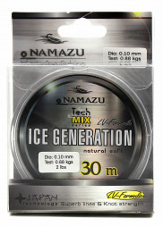 Леска Namazu Ice Generation, L-30 м, d-0,18 мм, test-2,59 кг, прозрачная