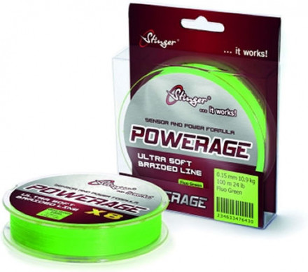 Шнур Stinger PowerAge X8 100м Fl.Green 0,10