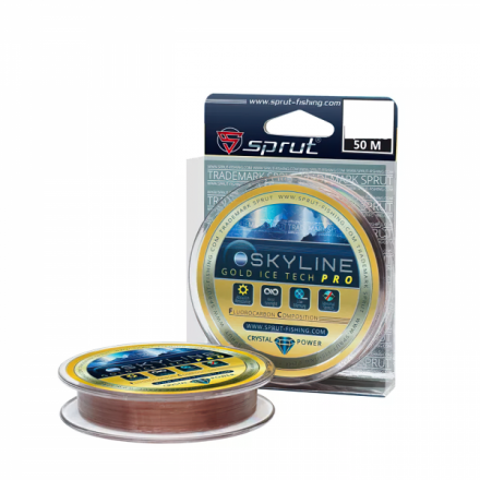 Леска Sprut Skyline Fluorocarbon Composition IceTech RPO Gold 0.205 50м