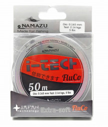 Леска Namazu I-Tech Fluco, L-50 м, d-0,234 мм test-4,09 кг, прозрачная