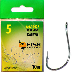 Крючок FISH SEASON Kairyo han-sure-ring №10 BN 10шт 11027-10F