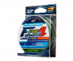 Шнур Flagman PE Hybrid F4 135м MossGreen 0,12мм 6,4кг 14lb