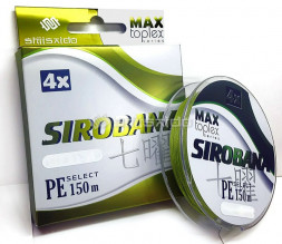 Шнур плетеный Shii Saido Sirobana 4X, L-150 м, d-0,24 мм test-13,6 кг, mosgreen