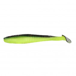 Виброхвост YAMAN PRO Flatter Shad, р.3 inch, цвет #32 - Black Red Flake/Chartreuse уп. 6 шт.