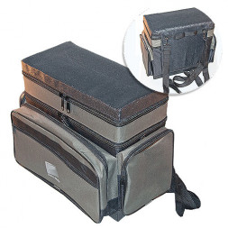 Ящик-рюкзак рыболовный зимний пенопластовый 2-х ярус. H-2LUX