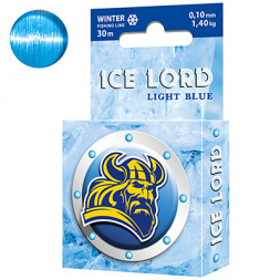 Леска AQUA Ice Lord light blue 0.10 30м