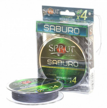 Леска плетеная SPRUT Saburo Soft Ultimate X 4 Space Gray 0.14 95м