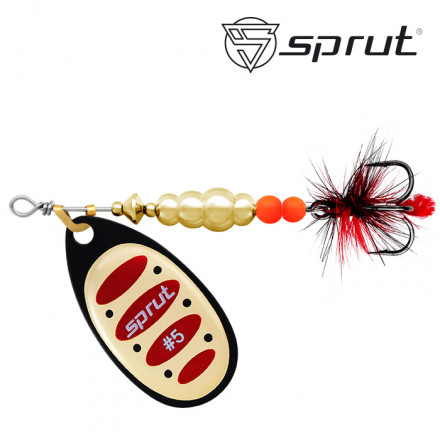 Блесна Sprut Alba Ball System Spinner №5 19г/BKGR