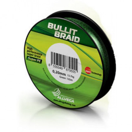 Леска плетеная ALLVEGA Bullit Braid dark green 0.14 92м