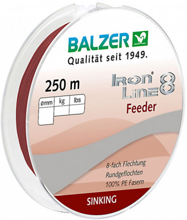 Шнур Balzer Iron Line Feeder 8Х 0,12 мм 250 м