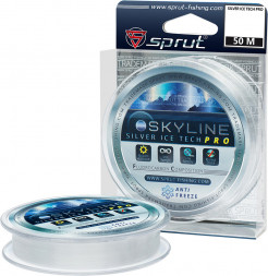 Леска Sprut Skyline Fluorocarbon Composition IceTech PRO Silver 0.285 50м