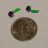 Мормышка вольфрамовая Столбик 1.5 с кубиком Хамелеон зеленый 453