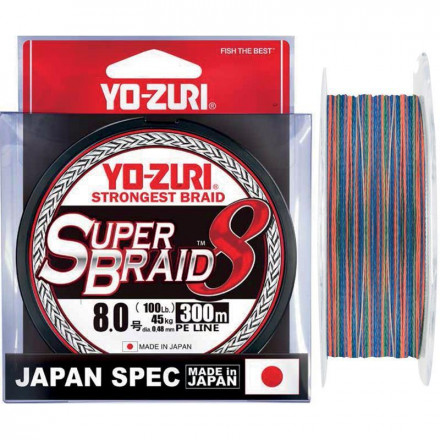 Шнур Yo-Zuri PE Super Braid 8 цв.silver 150м р-р 1,0, 0,17мм
