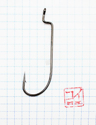 Крючок KOI O'SHAUGHNESSY WORM, размер 5/0 INT, цвет BN, офсетный 10 шт.