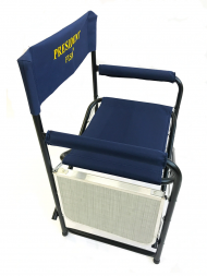 Кресло директорское President Fish складное сталь со столиком синее арт.6108 011