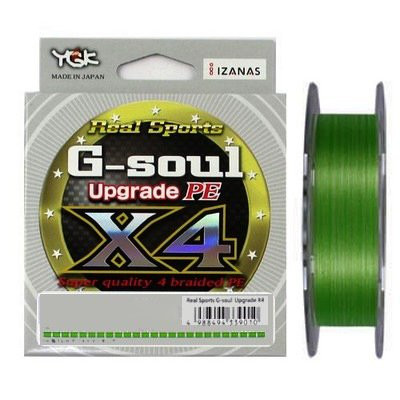 Шнур YGK G-Soul Upgrade PE X4 цв.Green 100м р-р 0,2, 0,07мм