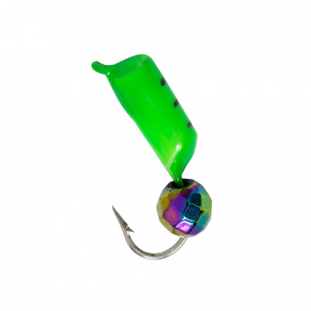 Мормышка Condor Столбик с граненым шариком Хамелеон зеленый, 1,5 мм 15 шт