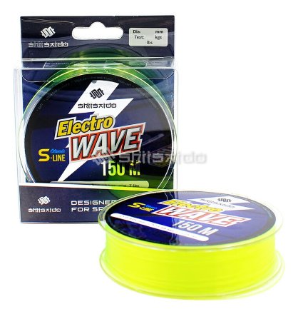 Леска Shii Saido Electro wave, L-150 м, d-0,286 мм test-6,01 кг, желтая